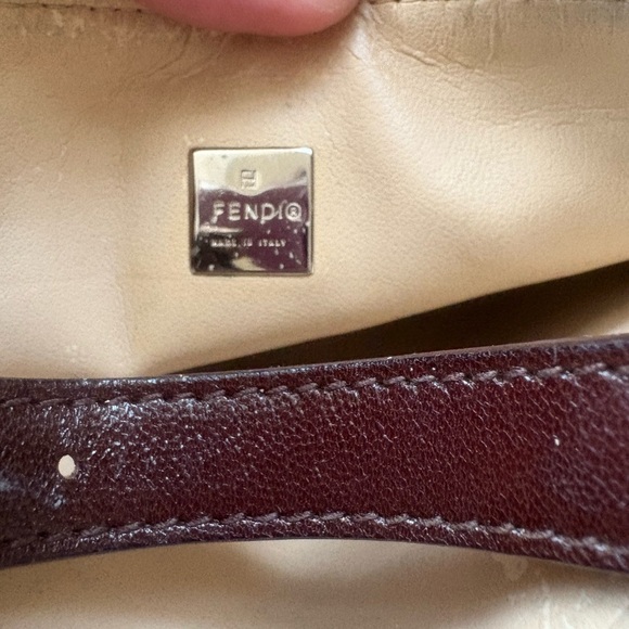 Fendi Dark Brown Velvet Bag with Silver Accent - Picture 5 of 9